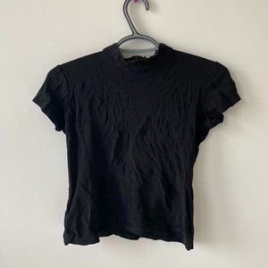 Armani Exchange Short Sleeve Black Turtleneck